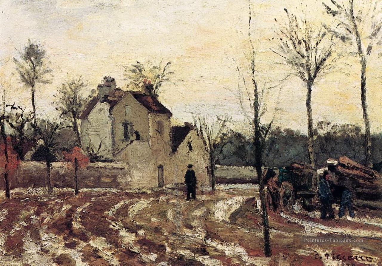 dégel pontoise 1872 Camille Pissarro paysage Peintures à l'huile